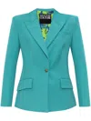 Versace Jeans Couture Women's Single-breasted Blazer In Blue