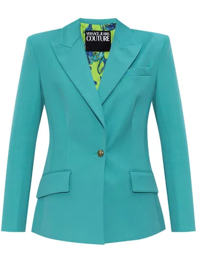 Versace Jeans Couture Women's Single-breasted Blazer In Blue