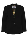 Versace Jeans Couture Single-breasted Notched-lapels Blazer In Black