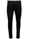 Versace Jeans Couture Black Piece Number Slim Jeans In Black Black