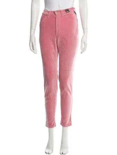 Pre-owned Versace Jeans Couture Skinny Leg Pants In Pink