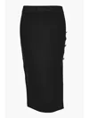 Versace Jeans Couture Decorative-button Midi Skirt In Black