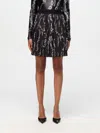 Versace Jeans Couture Chain Couture-print Pleated Skirt In Schwarz