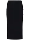 Versace Jeans Couture Decorative-button Midi Skirt In Black