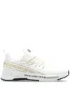 Versace Jeans Couture Dynamic Logo-strap Round-toe Sneakers In White