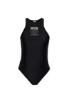 Shop Versace Jeans Couture Sleeveless Bodysuit In Black