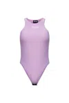 Versace Jeans Couture Warranty Logo Bodysuit In Purple
