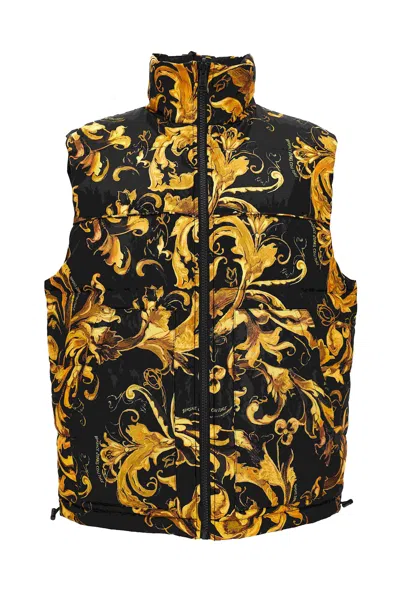 Versace Jeans Couture Sleeveless Down Jacket In Multi