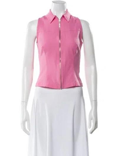 Pre-owned Versace Jeans Couture Sleeveless Top In Pink