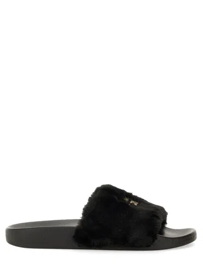 VERSACE JEANS COUTURE VERSACE JEANS COUTURE SLIDE SANDAL WITH LOGO