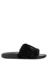 Versace Jeans Couture Slide Sandal With Logo In Black