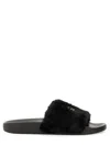 Versace Jeans Couture Slide Sandal With Logo In Black