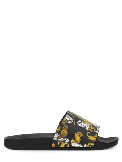 VERSACE JEANS COUTURE VERSACE JEANS COUTURE SLIDE SANDAL WITH LOGO