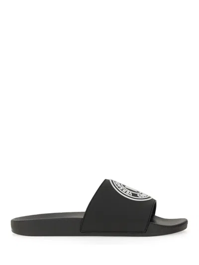 VERSACE JEANS COUTURE SLIDE SANDAL WITH LOGO