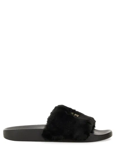 VERSACE JEANS COUTURE VERSACE JEANS COUTURE SLIDE SANDAL WITH LOGO