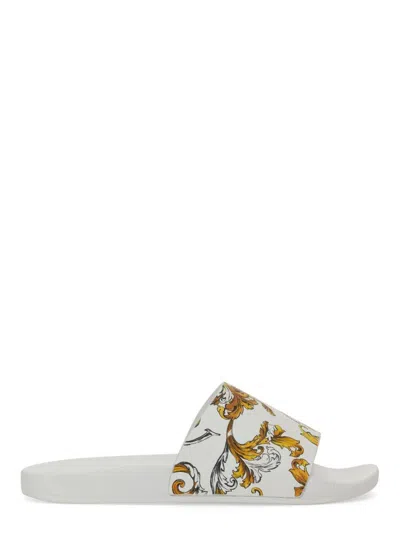 VERSACE JEANS COUTURE VERSACE JEANS COUTURE SLIDE SANDAL WITH LOGO