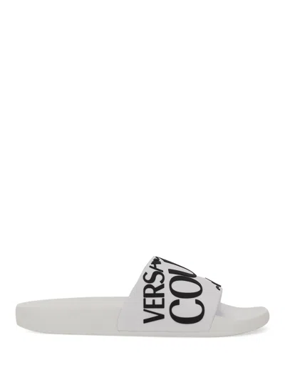 VERSACE JEANS COUTURE SLIDE SANDAL WITH LOGO
