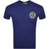 Versace Jeans Couture Slim Fit Logo T Shirt Blue In Blue