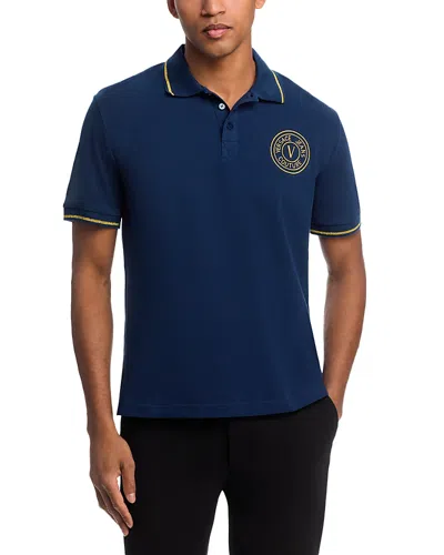 Versace Jeans Couture Slim Fit Polo Shirt In Blue