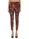 Versace Jeans Couture Slim Fit Printed Activewear Leggings In Grey