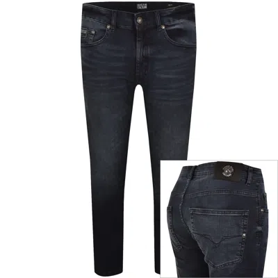 Versace Jeans Couture Slim Milano Jeans Blue In Black