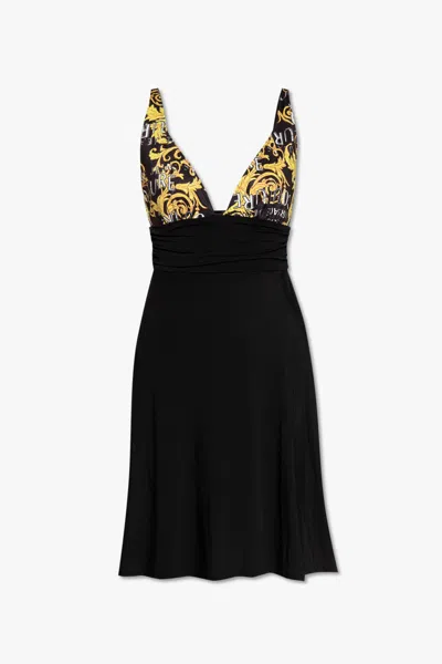 Versace Jeans Couture Slip Dress In Black