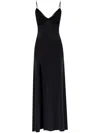 Versace Jeans Couture Black Slip Maxi Dress In Black