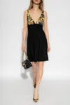 Versace Jeans Couture Woman Mini Dress Black Size 8 Polyester, Elastane, Acetate