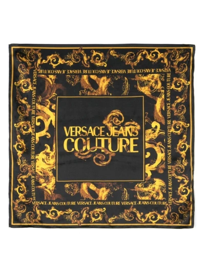 Versace Jeans Couture Small Silk Scarf In Multi