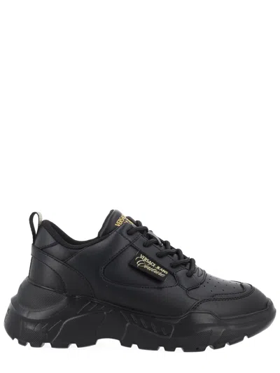 Versace Jeans Couture Speedtrack Chunky Perforated Sneakers In Black