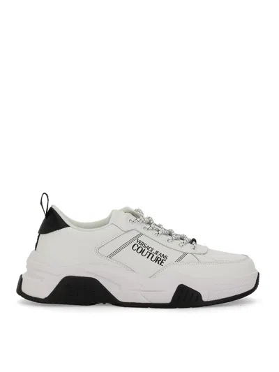 Versace Jeans Couture Sneaker With Logo In White