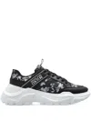 Versace Jeans Couture Baroque-print Sneakers In Black