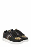 Versace Jeans Couture Baroque-print Trainers In Black