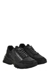 Versace Jeans Couture Zip-detail Textured Sneakers In Black