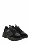 Versace Jeans Couture Logo-patch Chunky Sneakers In Black