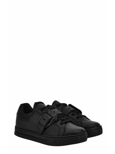 Versace Jeans Couture Fondo Court Sneakers In Black