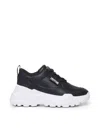 Versace Jeans Couture Sole Sneakers With Material Blend And Design In Black