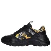 Versace Jeans Couture Speedtrack Baroccoflage-print Sneakers In Black