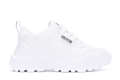 VERSACE JEANS COUTURE SNEAKERS IN WHITE LEATHER
