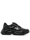 Versace Jeans Couture Chain-link Print Leather Sneakers In Multicolor