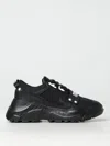 Versace Jeans Couture Logo-print Panelled Leather Sneakers In Schwarz 1