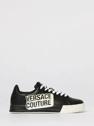 Versace Jeans Couture Court Couture Logo-print Sneakers In Black