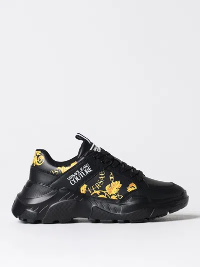 Versace Jeans Couture Speedtrack Baroccoflage-print Sneakers In Black