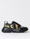 Versace Jeans Couture Black Speedtrack Logo Couture Sneakers In Black