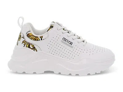Pre-owned Versace Jeans Couture Sneakers  Sc3 Bo In White Leather - Women's Shoes