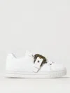 Versace Jeans Couture White Baroque Buckle Court 88 Sneakers In Weiss