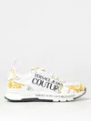 Versace Jeans Couture Baroque-pattern Low-top Sneakers In Weiss