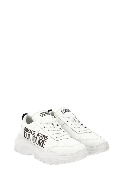 Versace Jeans Couture Logo-print Chunky Sneakers In White