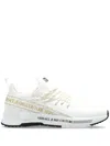 Versace Jeans Couture Dynamic Logo-strap Round-toe Sneakers In White