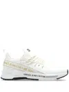 Versace Jeans Couture Dynamic Logo-strap Round-toe Sneakers In White